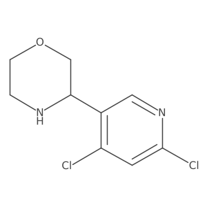 3-(4,6-Dichloropyridin-3-yl)morpholine结构式