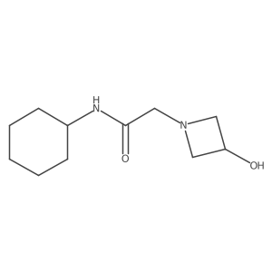 N-cyclohexyl-2-(3-hydroxyazetidin-1-yl)acetamide结构式