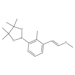 4,4,5,5-tetramethyl-2-{2-methyl-3-[(E)-2-(methyloxy)ethenyl]phenyl}-1,3,2-dioxaborolane结构式
