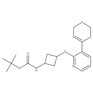 tert-butyl (3-((3-(3,6-dihydro-2H-pyran-4-yl)pyridin-2-yl)oxy)cyclobutyl)carbamate结构式