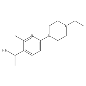 1-(6-(4-Ethylpiperazin-1-yl)-2-methylpyridin-3-yl)ethanamine Structure