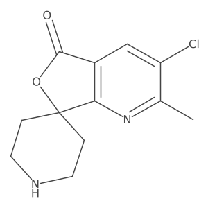 3-Chloro-2-methylspiro[furo[3,4-b]pyridine-7,4'-piperidine]-5-one结构式