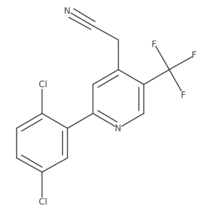 2-(2,5-Dichlorophenyl)-5-(trifluoromethyl)pyridine-4-acetonitrile结构式