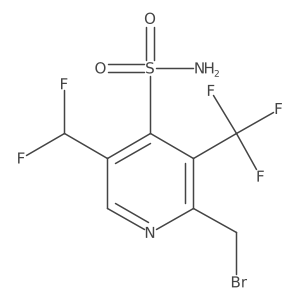 2-(Bromomethyl)-5-(difluoromethyl)-3-(trifluoromethyl)pyridine-4-sulfonamide Structure