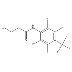 3-chloro-N-[2,3,5,6-tetrafluoro-4-(trifluoromethyl)phenyl]propanamide结构式