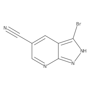 3-Bromo-1H-pyrazolo[3,4-b]pyridine-5-carbonitrile Structure