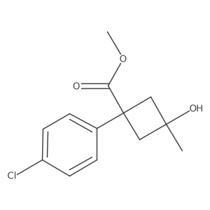 Cyclobutanecarboxylic acid, 1-(4-chlorophenyl)-3-hydroxy-3-methyl-, methyl ester, trans-结构式