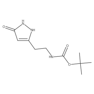 tert-butyl N-[2-(5-hydroxy-1H-pyrazol-3-yl)ethyl]carbamate Structure