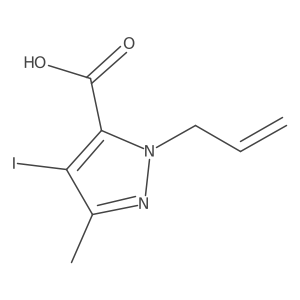1-Allyl-4-iodo-3-methyl-1H-pyrazole-5-carboxylic acid Structure