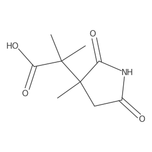 3-Pyrrolidineacetic acid, I+/-,I+/-,3-trimethyl-2,5-dioxo-结构式