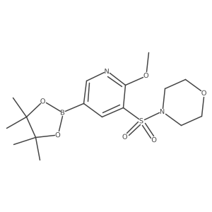 4-(2-Methoxy-5-(4,4,5,5-tetramethyl-1,3,2-dioxaborolan-2-YL)pyridin-3-ylsulfonyl)morpholine Structure