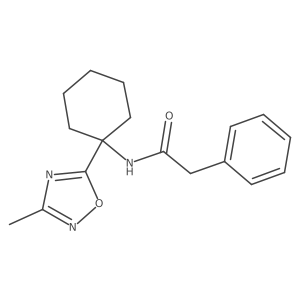 N-[1-(3-methyl-1,2,4-oxadiazol-5-yl)cyclohexyl]-2-phenylacetamide结构式