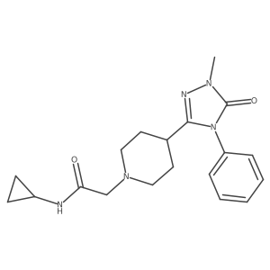 N-cyclopropyl-2-[4-(1-methyl-5-oxo-4-phenyl-4,5-dihydro-1H-1,2,4-triazol-3-yl)piperidin-1-yl]acetamide Structure