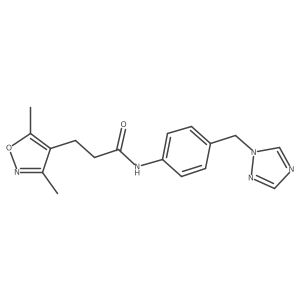 3-(3,5-dimethyl-1,2-oxazol-4-yl)-N-[4-(1H-1,2,4-triazol-1-ylmethyl)phenyl]propanamide Structure