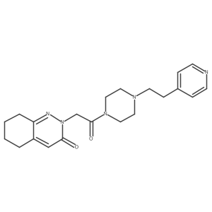 2-(2-oxo-2-{4-[2-(4-pyridyl)ethyl]piperazino}ethyl)-5,6,7,8-tetrahydro-3(2H)-cinnolinone结构式