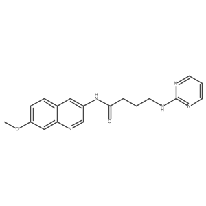N-(7-methoxy-3-quinolyl)-4-(2-pyrimidinylamino)butanamide结构式