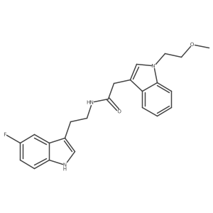 N-[2-(5-fluoro-1H-indol-3-yl)ethyl]-2-[1-(2-methoxyethyl)-1H-indol-3-yl]acetamide Structure