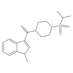 N,N-dimethyl-4-[(1-methyl-1H-indol-3-yl)carbonyl]piperazine-1-sulfonamide Structure