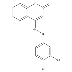 4-[2-(3,4-Dichlorophenyl)hydrazinyl]-2H-1-benzopyran-2-one Structure