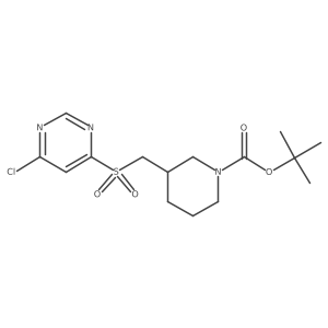 tert-Butyl 3-(((6-chloropyrimidin-4-yl)sulfonyl)methyl)piperidine-1-carboxylate Structure