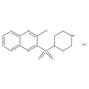 2-Chloro-3-(piperidin-4-ylsulfonyl)quinoxaline hydrochloride结构式