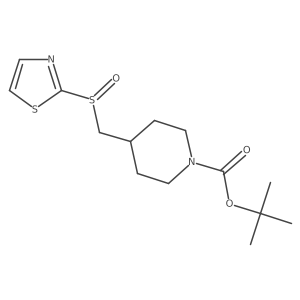 tert-Butyl 4-((thiazol-2-ylsulfinyl)methyl)piperidine-1-carboxylate结构式