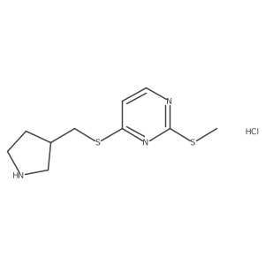 2-(Methylthio)-4-((pyrrolidin-3-ylmethyl)thio)pyrimidine hydrochloride Structure