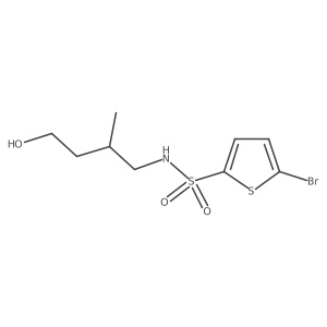 5-bromo-N-(4-hydroxy-2-methylbutyl)thiophene-2-sulfonamide Structure
