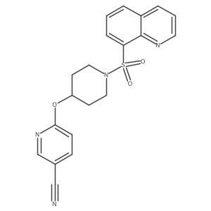 6-((1-(Quinolin-8-ylsulfonyl)piperidin-4-yl)oxy)nicotinonitrile Structure
