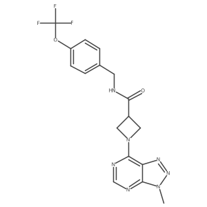 1-(3-methyl-3H-[1,2,3]triazolo[4,5-d]pyrimidin-7-yl)-N-(4-(trifluoromethoxy)benzyl)azetidine-3-carboxamide Structure