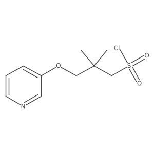 2,2-Dimethyl-3-(pyridin-3-yloxy)propane-1-sulfonyl chloride Structure