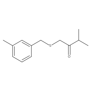 3-Methyl-1-((3-methylbenzyl)thio)butan-2-one Structure