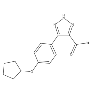 4-[4-(Cyclopentyloxy)phenyl]-1H-1,2,3-triazole-5-carboxylic acid Structure