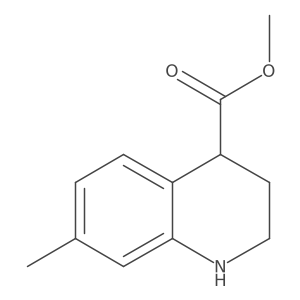 Methyl 7-methyl-1,2,3,4-tetrahydroquinoline-4-carboxylate结构式