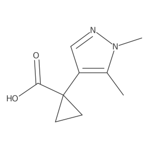 1-(1,5-dimethyl-1H-pyrazol-4-yl)cyclopropane-1-carboxylic acid Structure