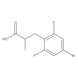 3-(4-Bromo-2,6-difluorophenyl)-2-methylpropanoic acid结构式