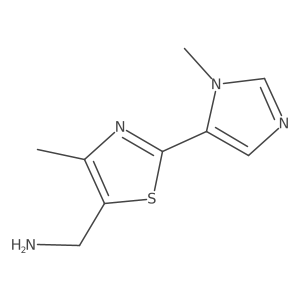 (4-methyl-2-(1-methyl-1H-imidazol-5-yl)thiazol-5-yl)methanamine结构式