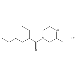 2-Ethyl-1-(3-methylpiperazin-1-yl)hexan-1-one hydrochloride Structure