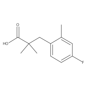 3-(4-Fluoro-2-methylphenyl)-2,2-dimethylpropanoic acid结构式