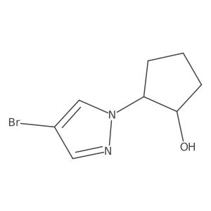 Rel-(1R,2R)-2-(4-bromo-1H-pyrazol-1-yl)cyclopentan-1-ol Structure