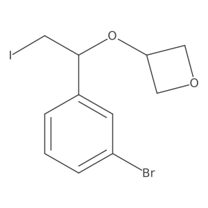 3-[1-(3-Bromophenyl)-2-iodoethoxy]oxetane结构式