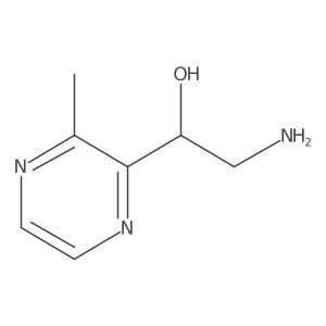 (1S)-2-Amino-1-(3-methylpyrazin-2-yl)ethan-1-ol结构式