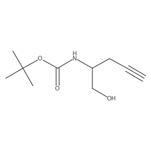 (S)-tert-Butyl (1-hydroxypent-4-yn-2-yl)carbamate结构式