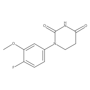 1-(4-Fluoro-3-methoxy-phenyl)hexahydropyrimidine-2,4-dione Structure