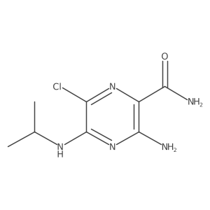 3-Amino-6-chloro-5-[(1-methylethyl)amino]-2-pyrazinecarboxamide结构式
