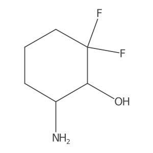 6-Amino-2,2-difluorocyclohexan-1-ol结构式