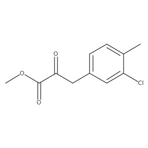 Methyl 3-(3-chloro-4-methylphenyl)-2-oxopropanoate结构式