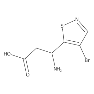 3-Amino-3-(4-bromo-1,2-thiazol-5-yl)propanoic acid结构式