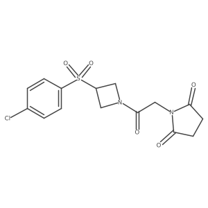1-(2-(3-((4-Chlorophenyl)sulfonyl)azetidin-1-yl)-2-oxoethyl)pyrrolidine-2,5-dione Structure