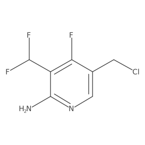 5-(chloromethyl)-3-(difluoromethyl)-4-fluoro-pyridin-2-amine结构式